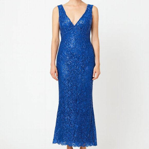 Silvia Tcherassi blue sequin dress size L - Picture 1 of 7